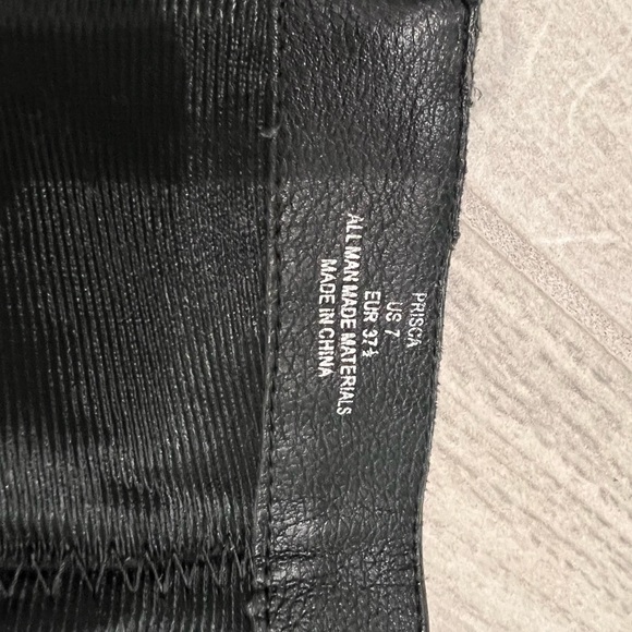 JustFab Tall Black Riding Boots Zip Up size 7 in Black - Picture 4 of 10